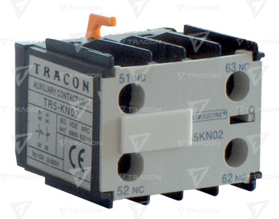 Pomocný kontakt TRACON čelný k miniatúrnym stýkačom TR1K, 230V, 50Hz, 2A, 2xNC+2xNO