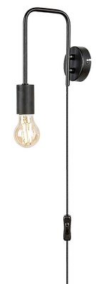 Svietidlo MANZUR - E27 1x MAX 40W, čierna, IP20 - 71022