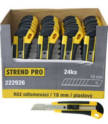 Odlamovací nôž 18mm STREND PRO UKBOX-86, plastový