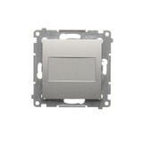 SIMON54 - Záslepka s montážnym rámikom, strieborná matná