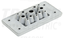 Vývodková príruba gumená 107x56x19, k 12 ks káblov