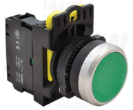 Tlačidlo, zelené,1×NO, 5A/230V, IP65