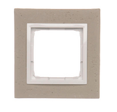 Simon54 Nature - Rámček 1 - násobný betonový, Svetlý betón/biela