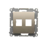 SIMON54 - kryt dátovej zásuvky, zlatý matný