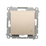SIMON54 - vypínač č.:7, zlatý mat.metal.