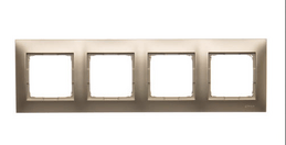 SIMON54 Premium - rámik 4P, zlatá mat.metal.