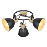 Stropné svietidlo WIHO - čierna,E27,IP20 - 54018-3S