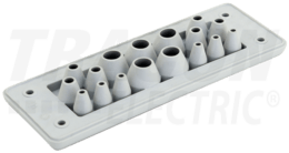 Vývodková príruba gumená 153x56x19, k 17 ks káblov