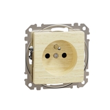 SEDNA ELEMENTS - zásuvka 2P+T, breza