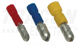 Izolované Cu lisovacie banániky, červené, pocínova