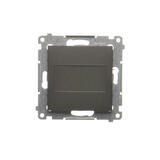 SIMON54 - Záslepka s montážnym rámikom, hnedá matná