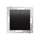 Simon54 Nature - Rámček 1- násobný, kov  svetlý nerez/čierna matná