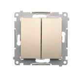 SIMON54 - vypínač č.:5, zlatý mat.metal.