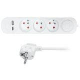 Predlž. prívod s vyp. 2m / 3zás+USB A+C