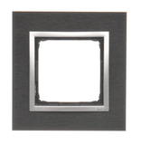 Simon54 Nature - Rámček 1- násobný, Tmavý nerez/striebro