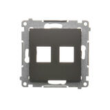 SIMON54 - kryt dátovej zásuvky, hnedý matný