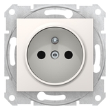 SEDNA - zásuvka 2P+T, KRÉMOVÁ