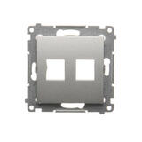 SIMON54 - kryt dátovej zásuvky, strieborný matný