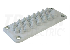 Vývodková príruba gumená 222x92 - 25 káblov