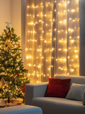 Reťaz Vianoce Curtain, 160x LED teplá biela, 230V, 50 Hz, 8 funkcií, časovač