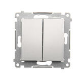 SIMON54 - vypínač č.:5, strieb. mat.metal.