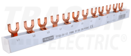 Prepojovacia lišta 3P, 63A, vidlicová, 12modulová, 215mm