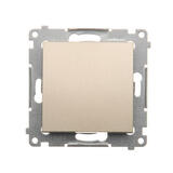 SIMON54 - vypínač/tlačítko č.:1/0, zlatý mat.meta
