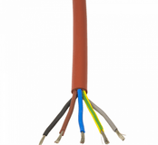 Vodič SiHF-J 5x2,5, silikónový červeno-hnedý