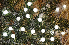 Reťaz Cherry Balls, 100 LED studená biela, IP44