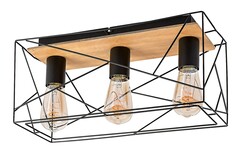 Svietidlo BOIRE - E27 3x MAX 40W, čierna, IP20 - 71023