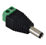 Jack/skrutková spojovacia vidlica k montáži LED 5,5 mm, In: 4A