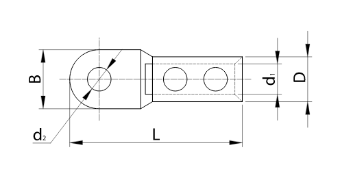 Neizol. Cu-Al káblové oko skrut. s trhacou hlavou 16-70mm2, 2xM12