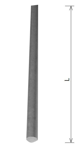 Tyč zvodová JP15 1,5m - železo