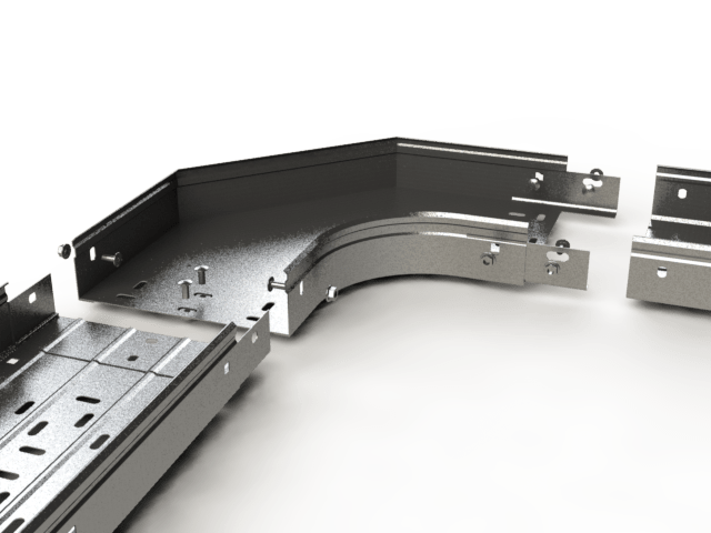 Kovový žľab - 90° koleno BASOR 35x100, 2/1337