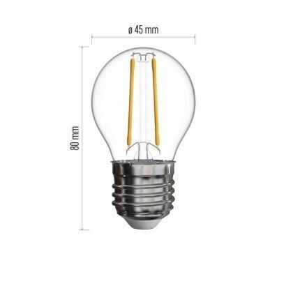 Žiarovka LED-filament, Mini Globe, E27, 1,8W, 2700K