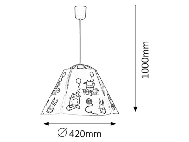 Svietidlo CATHY - E27 1x MAX 60W, IP20 - 4567