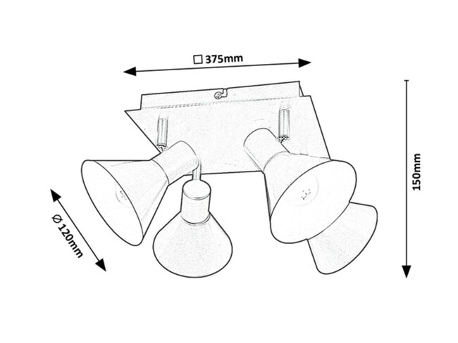 Svietidlo ALVARO - E14/4x max. 40W, IP20 - 3159