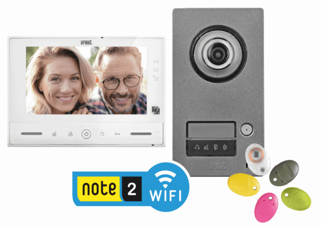 URMET - Note2 Wi-Fi video súprava pre jednu rodinu, so vstupným panelom Mikra2 a videotele