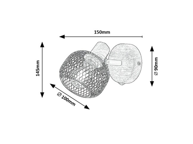 Svietidlo GRENDEL - E14/40W, IP20 - 3127