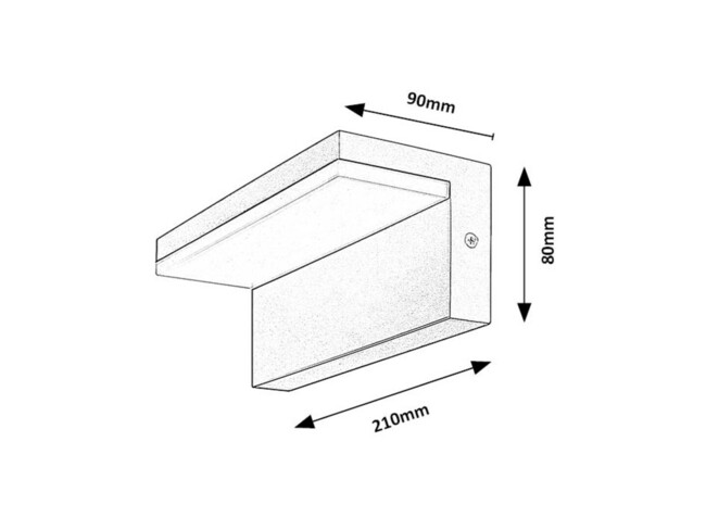 Svietidlo ZARAGOZA - 10W, 560lm, IP54 - 77092