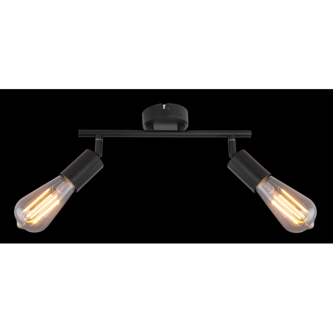 Nástenné svietidlo MARTHA - čierna, E27, IP20 - 54008-2