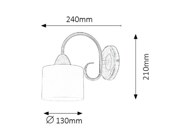 Svietidlo EDITH - E27/60W, IP20 - 7274