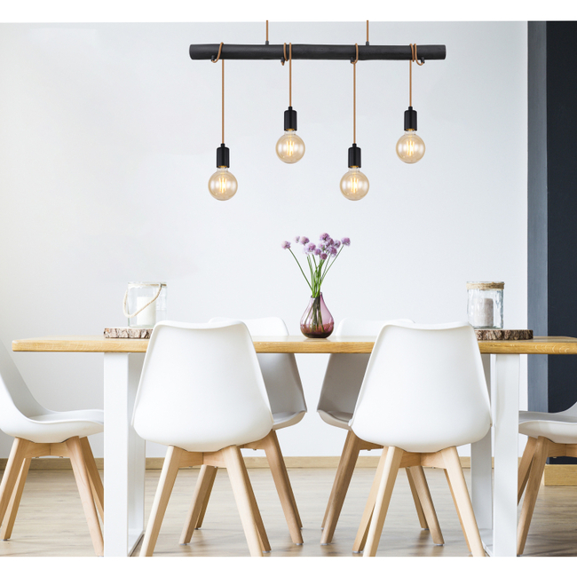 Závesné svietidlo LEO - 60W,E27,IP20 -15459-4H