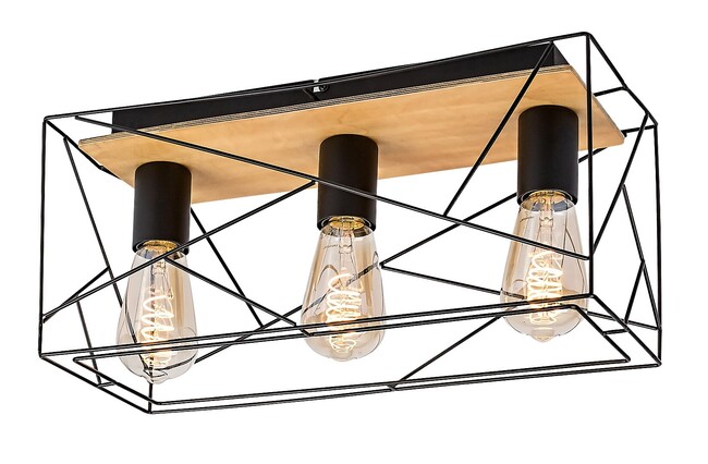 Svietidlo BOIRE - E27 3x MAX 40W, čierna, IP20 - 71023