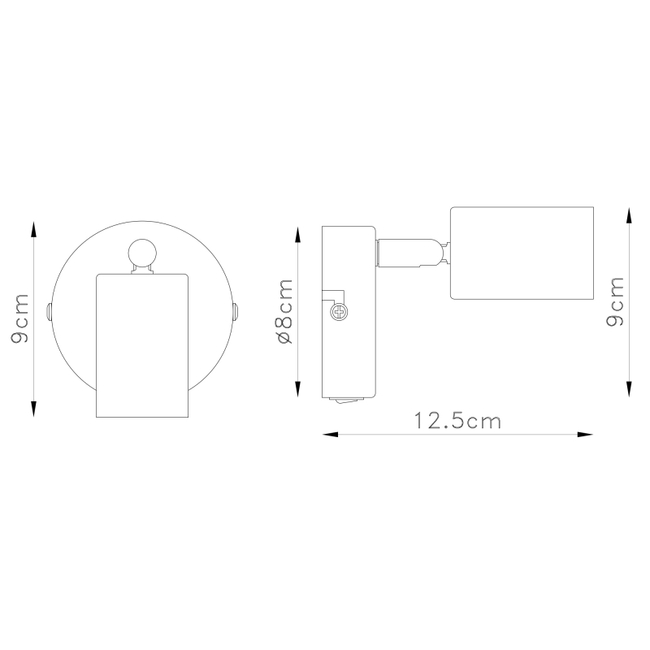 Nástenné svietidlo MARTHA - čierna,E27,IP20 - 54008-1