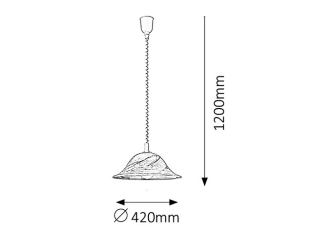 Svietidlo ALABASTRO - E27/60W, IP20 - 3954