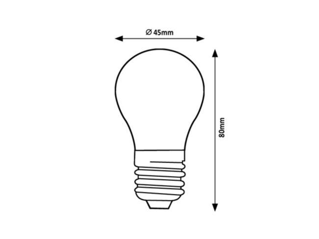 Žiarovka FILAMENT-LED - E27, 2W, 470lm, 3000K, IP20 - 79015
