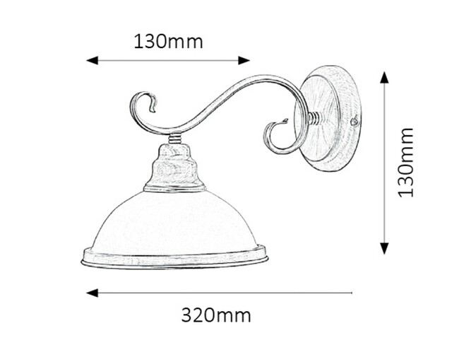 Svietidlo ELISETT - E27/60W, IP20 - 2751