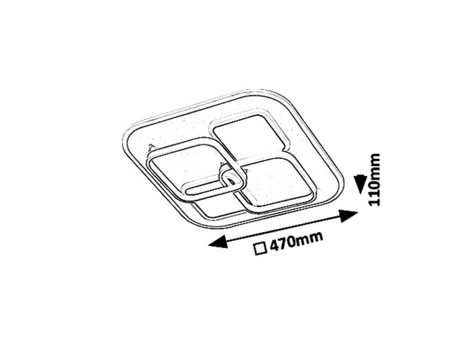 Svietidlo DELION - LED/50W, IP20 - 6250