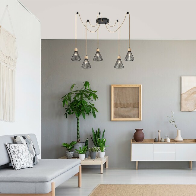 Závesné svietidlo FARFALLE - E27/5x max. 40W, IP20 - 3150